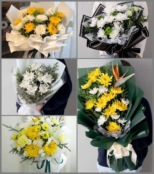 山东滨州滨城区滨北街道张木匠村白事花束代送